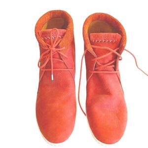Manitobah Mukluks Tamarack Waterproof Boots Men's 10 Orange Suede Leather Winter